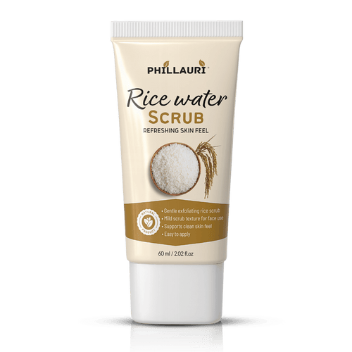 Phillauri Rice Water Scrub – Gentle Exfoliating Face & Body Scrub