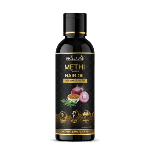 Phillauri Methi Onion Hair Oil – Helps Control Hair Fall, 100ml