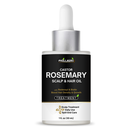 Phillauri Castor Rosemary Scalp & Hair Oil – With Redensyl & Biotin