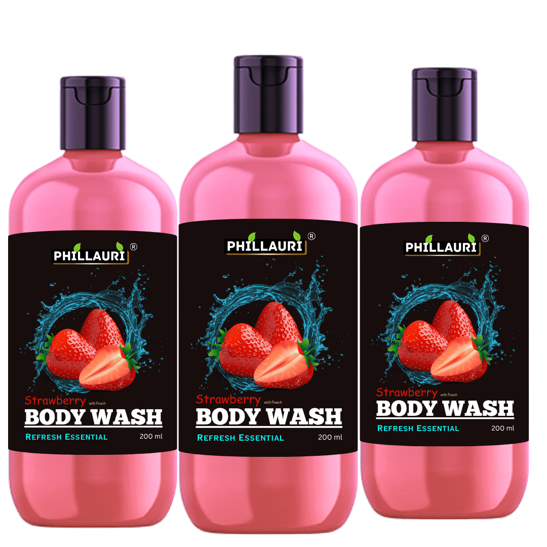 Phillauri Strawberry Body Wash – With Peach & Coconut Cleanser