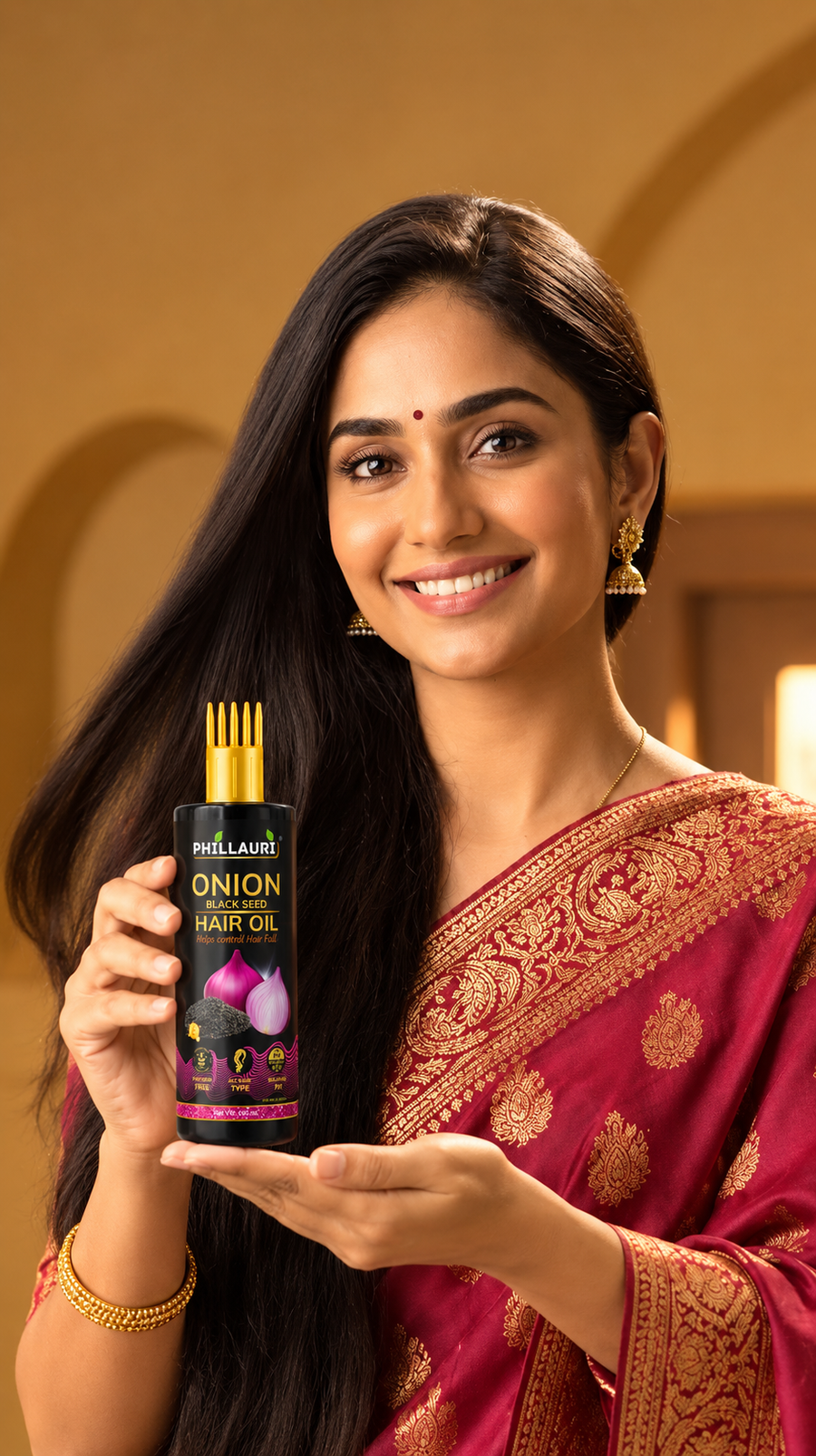 PHILLAURI Onion Black Seed Hair Oil β Nourishing Care for Healthy-Looking Hair
