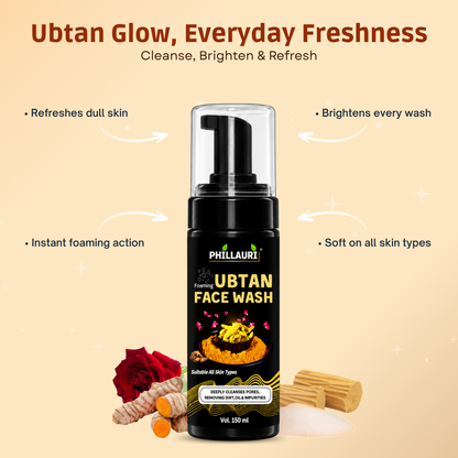 Phillauri Ubtan Foaming Face Wash - Sandalwood & Rose Flower