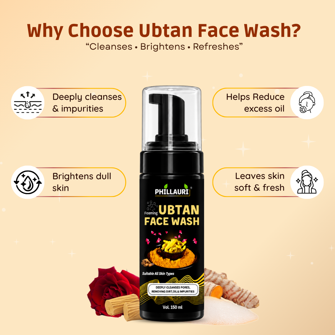 Phillauri Ubtan Foaming Face Wash - Sandalwood & Rose Flower