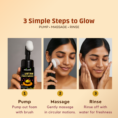 Phillauri Ubtan Foaming Face Wash - Sandalwood & Rose Flower