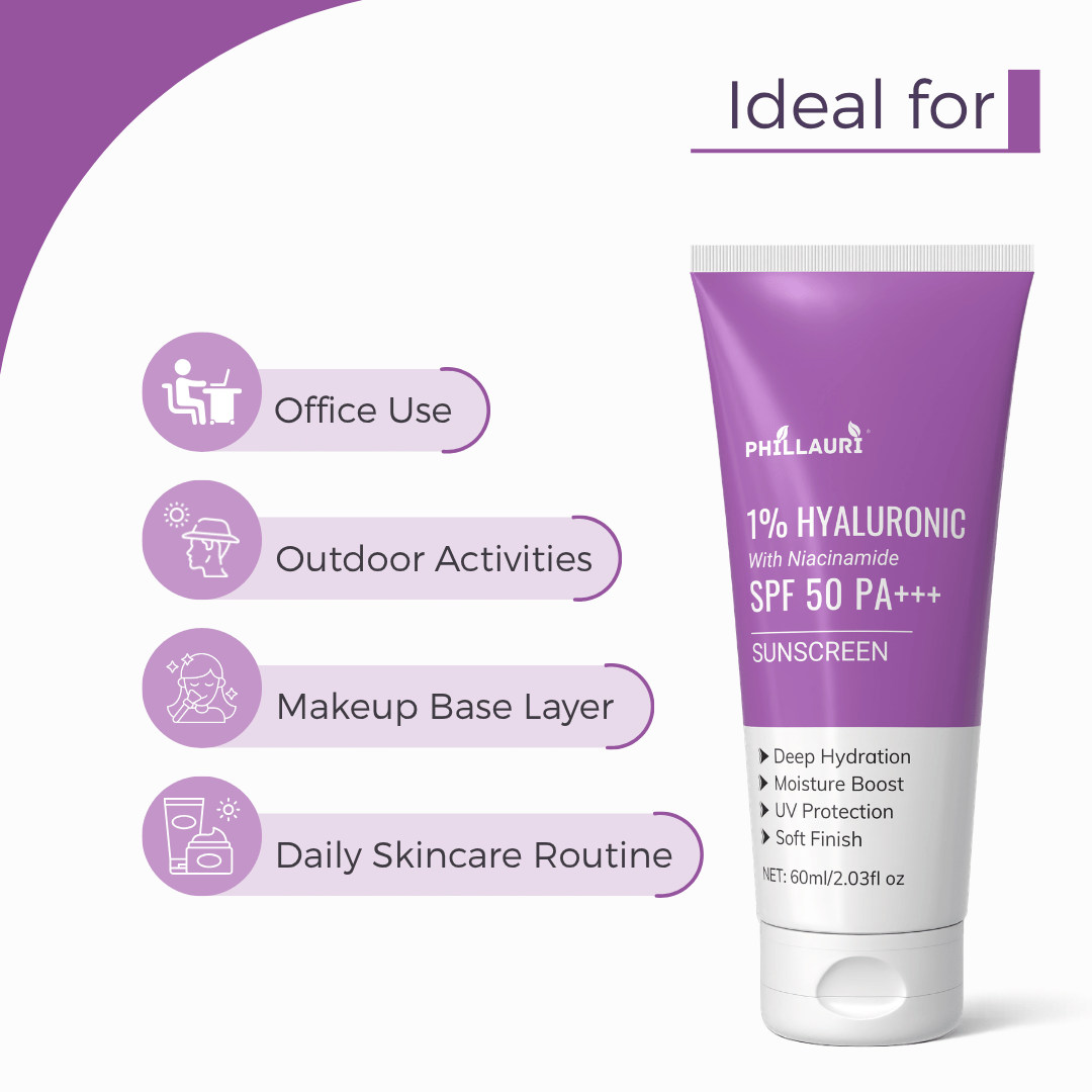Phillauri 1% Hyaluronic with Niacinamide Sunscreen