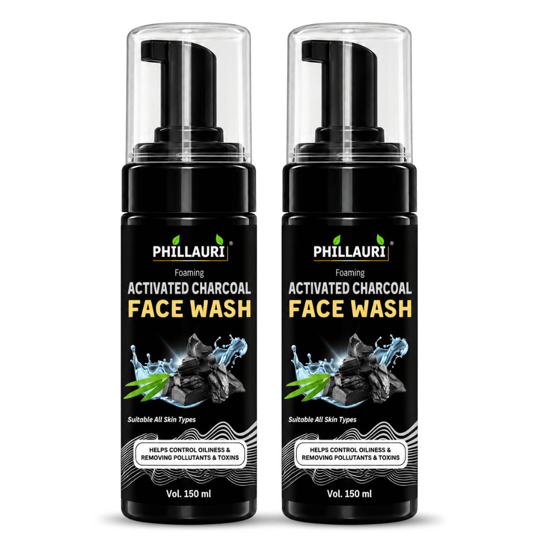 Phillauri Activated Charcoal Foaming Face Wash –  Tea Tree & Lemongrass