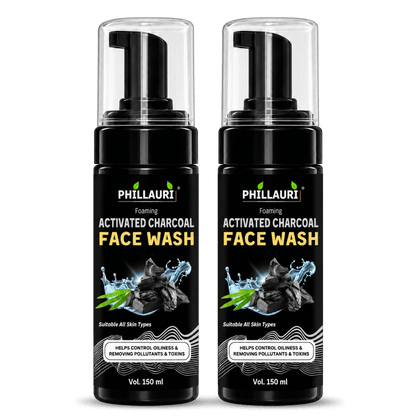 Phillauri Activated Charcoal Foaming Face Wash –  Tea Tree & Lemongrass