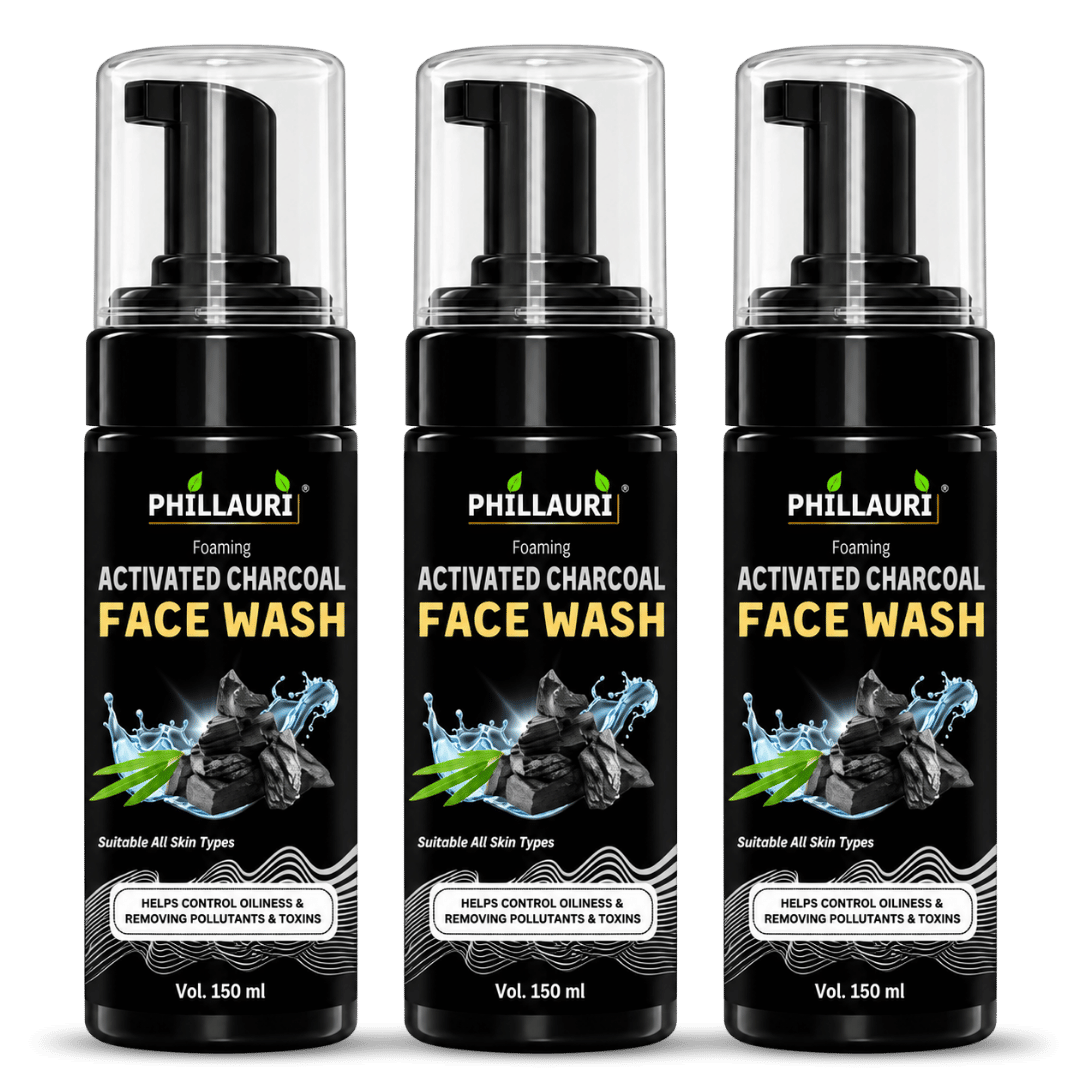 Phillauri Activated Charcoal Foaming Face Wash –  Tea Tree & Lemongrass