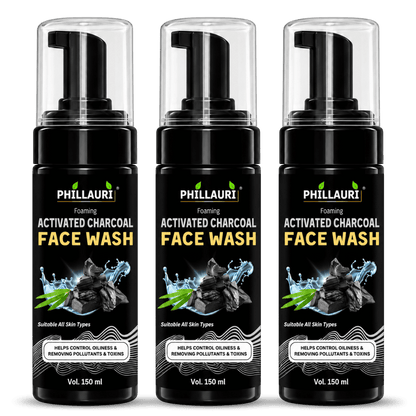 Phillauri Activated Charcoal Foaming Face Wash –  Tea Tree & Lemongrass