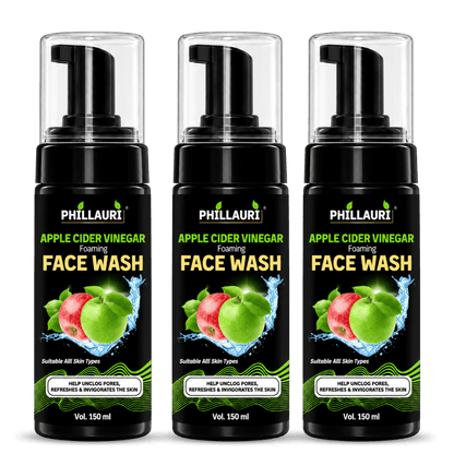 Phillauri Apple Cider Vinegar Foaming Face Wash – With Rose Water & Glycerin