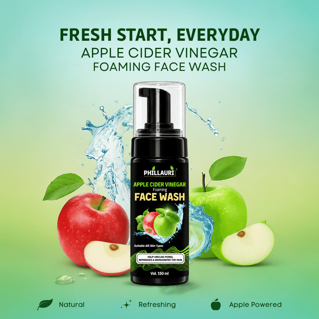 Phillauri Apple Cider Vinegar Foaming Face Wash – With Rose Water & Glycerin