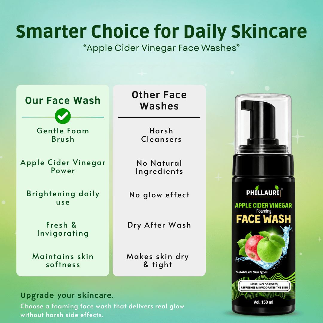 Phillauri Apple Cider Vinegar Foaming Face Wash – With Rose Water & Glycerin
