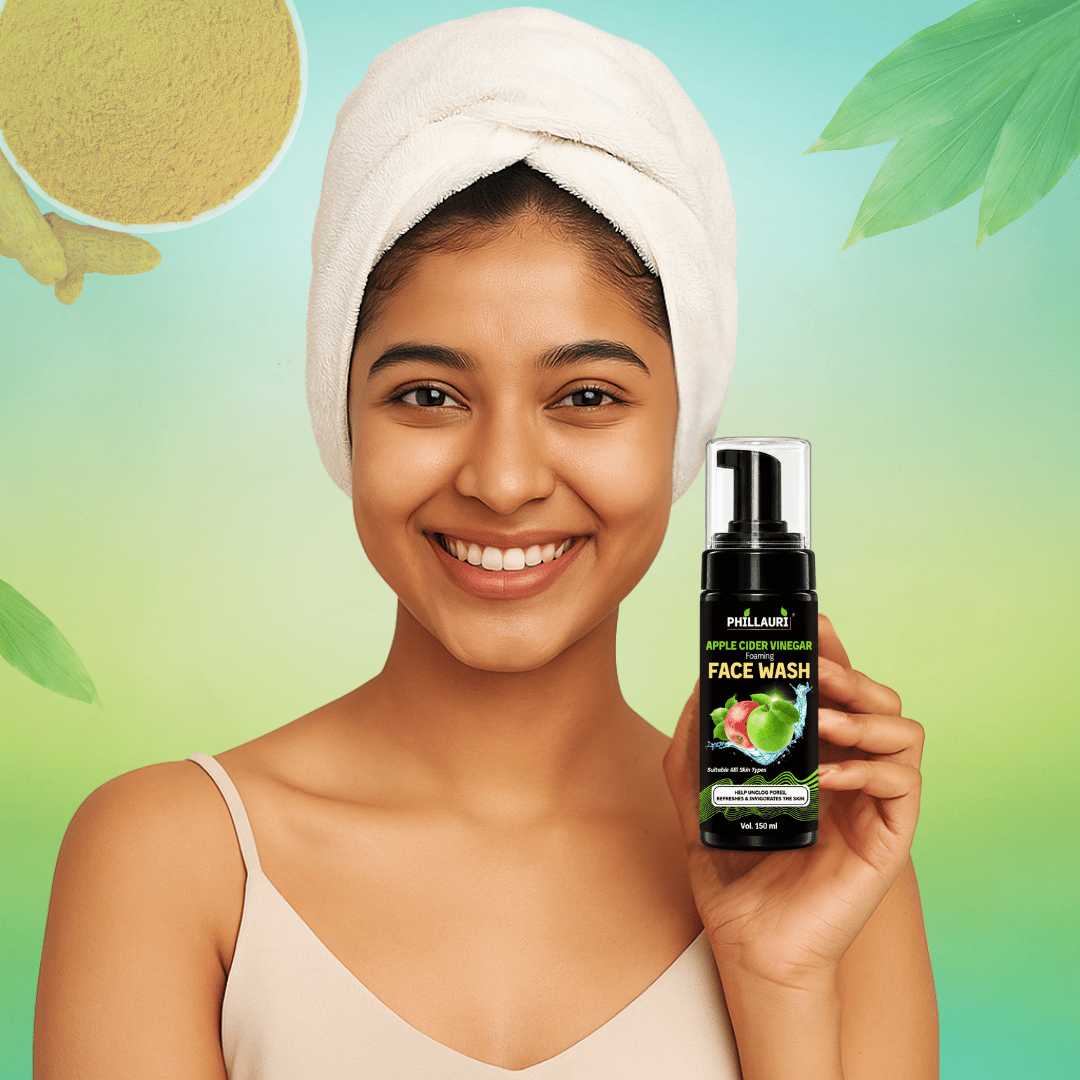 Phillauri Apple Cider Vinegar Foaming Face Wash – With Rose Water & Glycerin