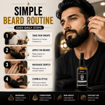 Phillauri Beard Growth Oil – With Castor, Argan & Almond Oil