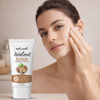 Phillauri Walnut Scrub – Gentle Exfoliating Face & Body Scrub