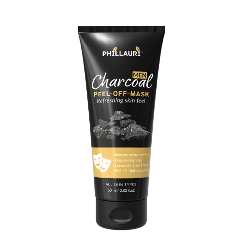 Phillauri Men Charcoal Peel-Off Mask 60ml - Refreshing Skin Feel