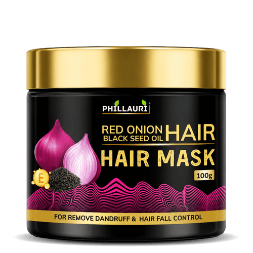 Phillauri Red Onion with Black Seed Oil Hair Mask – For Dandruff & Hair Fall Control