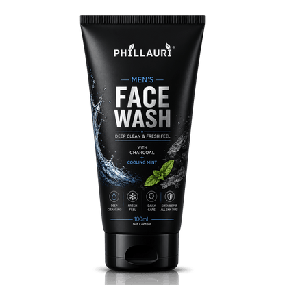 Phillauri Men's Face Wash with Charcoal & Cooling Mint