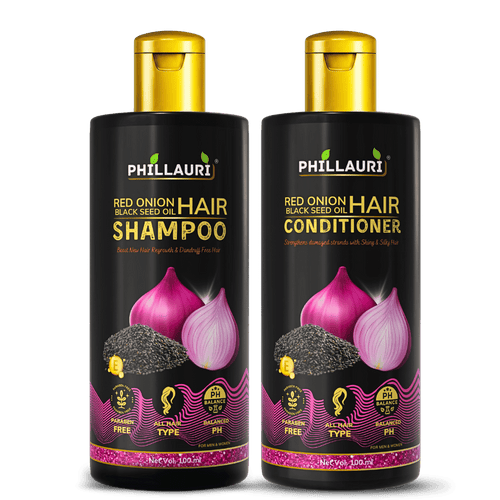 Phillauri Red Onion with Black Seed Oil Shampoo & Conditioner Duo