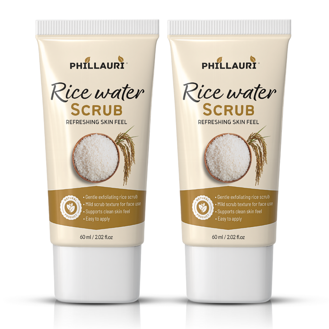 Phillauri Rice Water Scrub – Gentle Exfoliating Face & Body Scrub