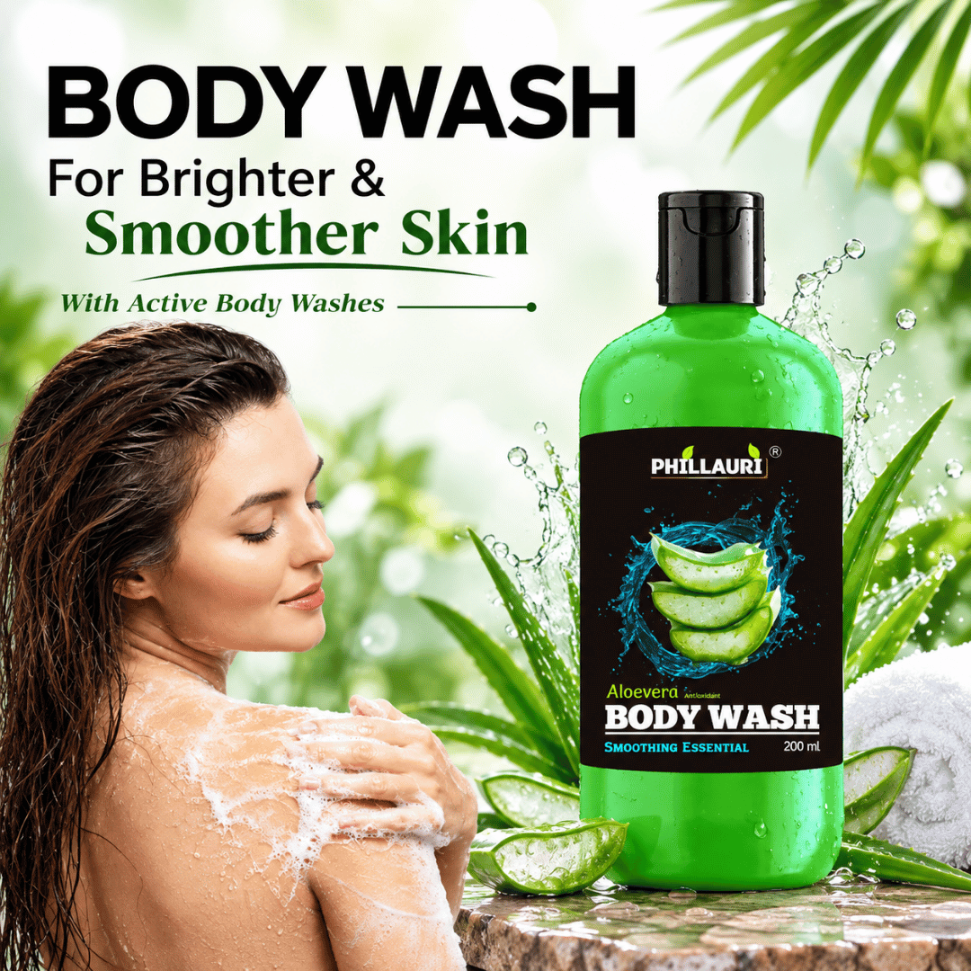Phillauri Aloe Vera Body Wash – Glycerin & Essential Oils