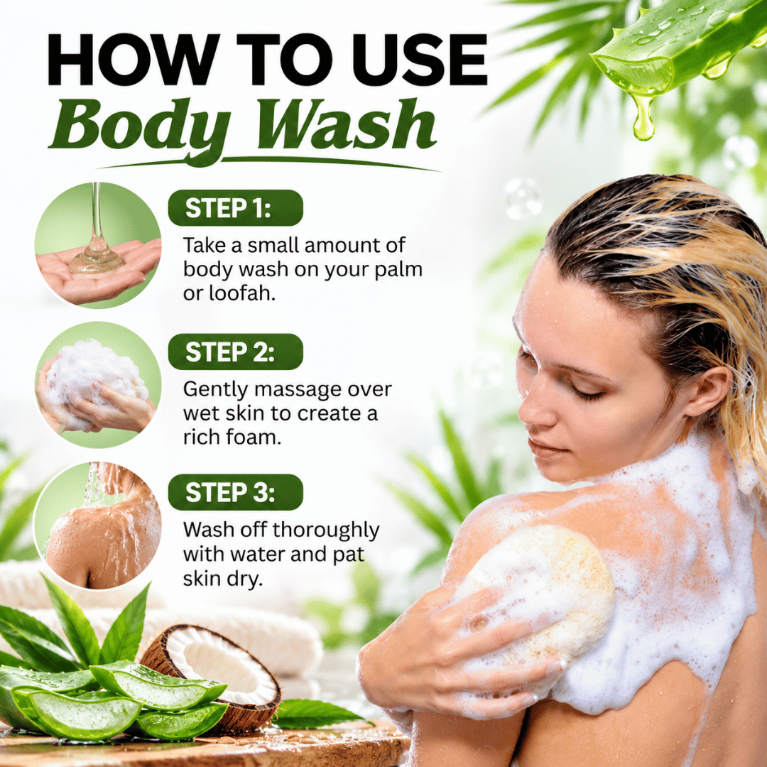 Phillauri Aloe Vera Body Wash – Glycerin & Essential Oils