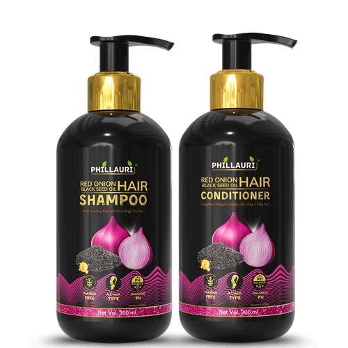 Phillauri Red Onion with Black Seed Oil Shampoo & Conditioner Duo