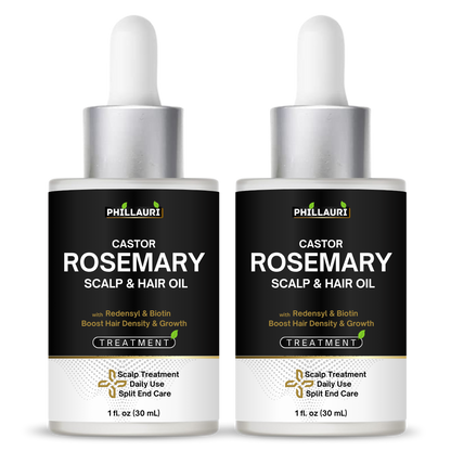 Phillauri Castor Rosemary Scalp & Hair Oil – With Redensyl & Biotin