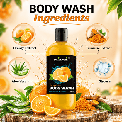 Phillauri Orange Body Wash – With Turmeric Extract & Glycerin