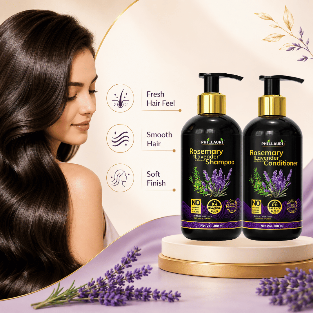 Phillauri Rosemary with Lavender Hair Care Combo – Shampoo & Conditioner