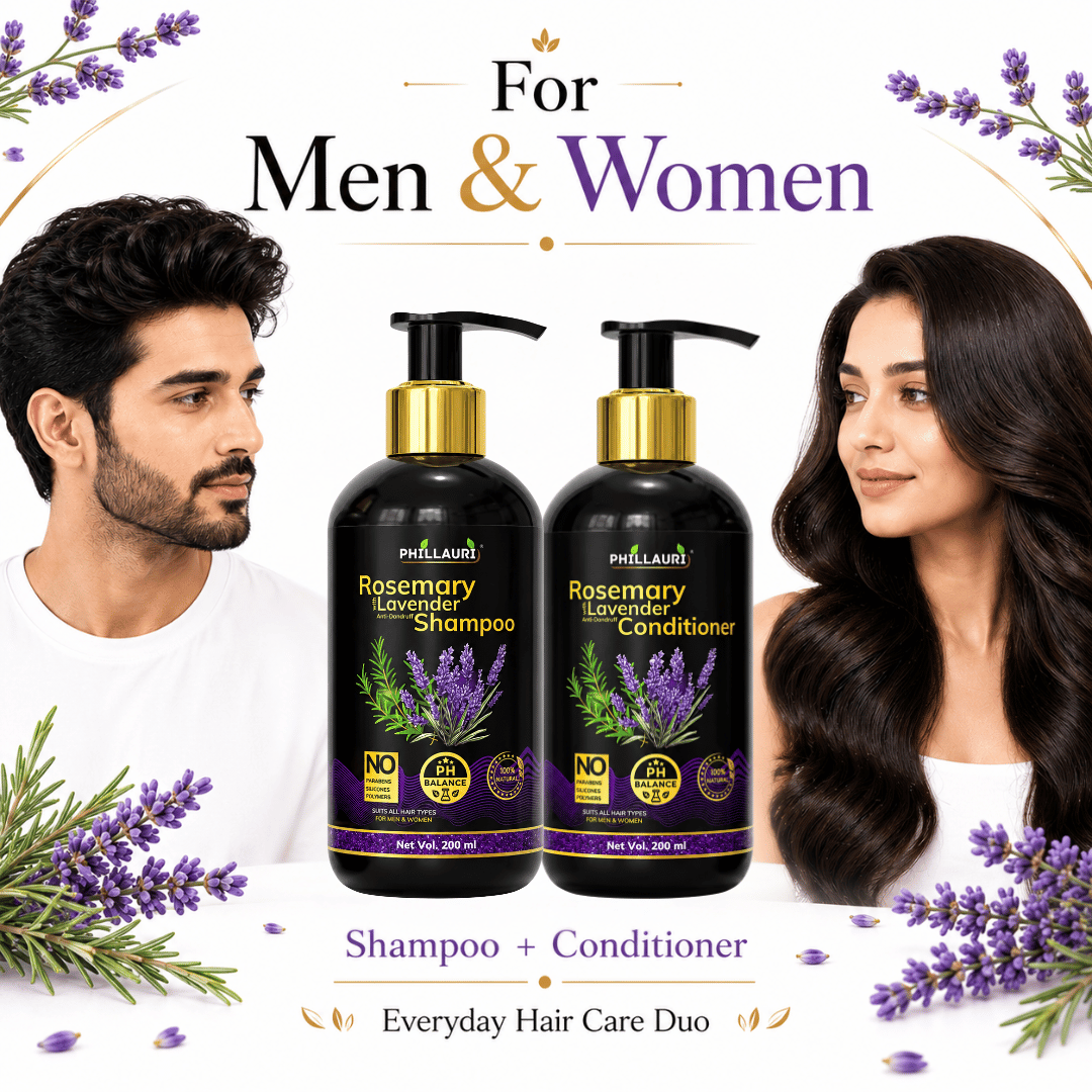 Phillauri Rosemary with Lavender Hair Care Combo – Shampoo & Conditioner