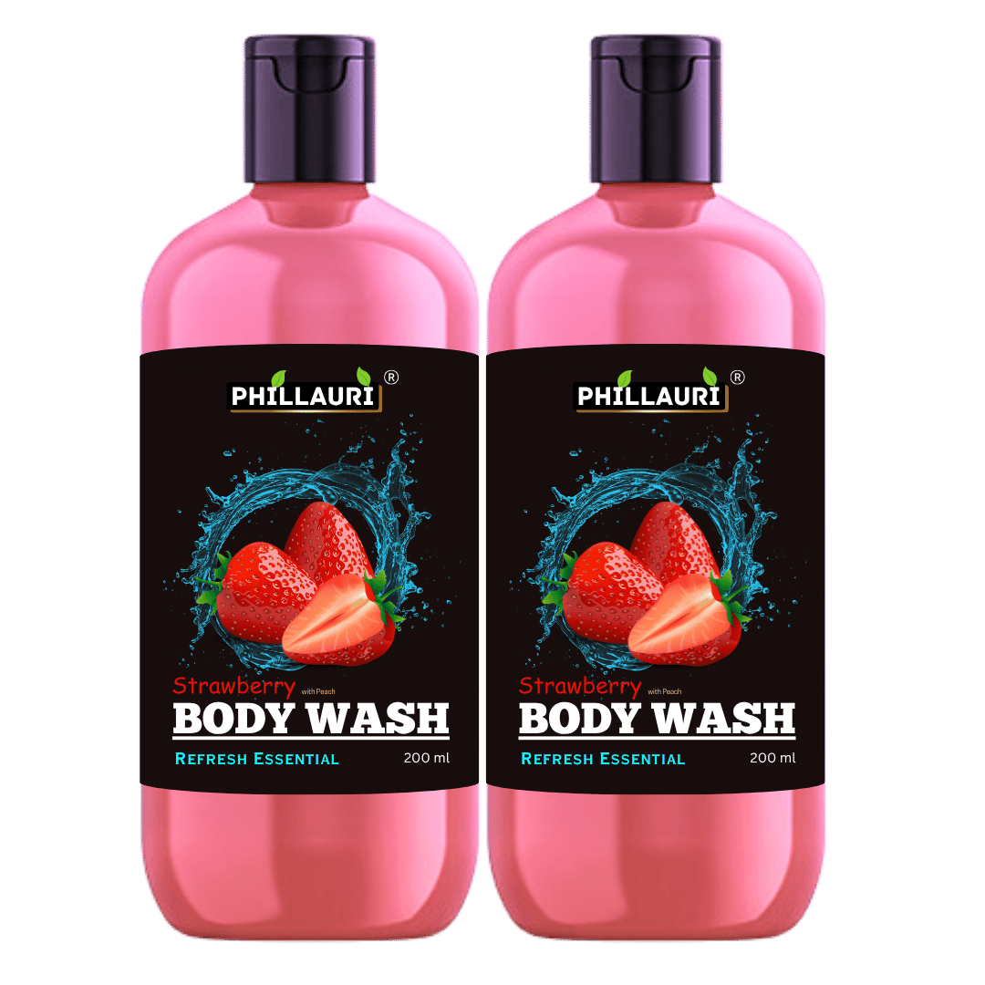 Phillauri Strawberry Body Wash – With Peach & Coconut Cleanser