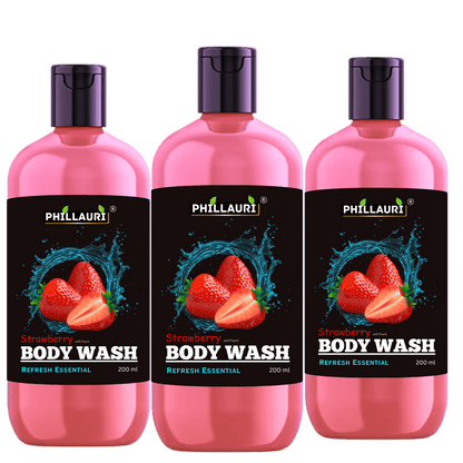 Phillauri Strawberry Body Wash – With Peach & Coconut Cleanser