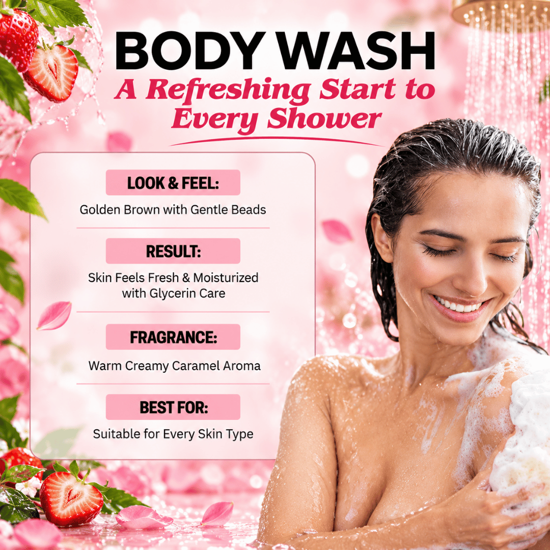 Phillauri Strawberry Body Wash – With Peach & Coconut Cleanser