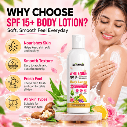 Phillauri Whitening SPF 15+ Body Lotion – With Shea Butter & Soy Milk