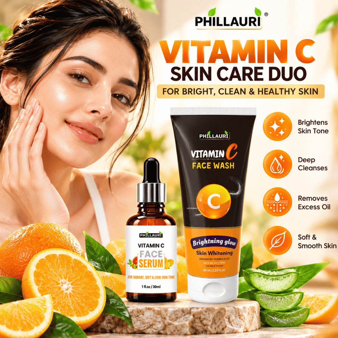 Phillauri Vitamin C Skin Care Duo – Vitamin C Face Wash + Vitamin C Face Serum