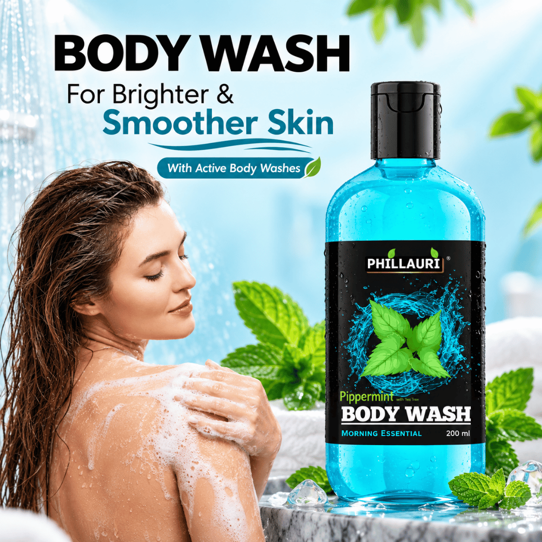 Phillauri Peppermint Body Wash –  Coconut Cleansers & Essential Oils