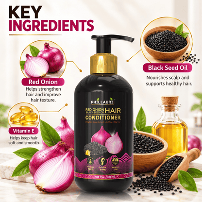 Phillauri Red Onion with Black Seed Oil Hair Conditioner