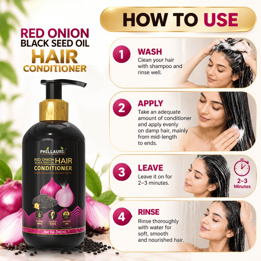 Phillauri Red Onion with Black Seed Oil Hair Conditioner