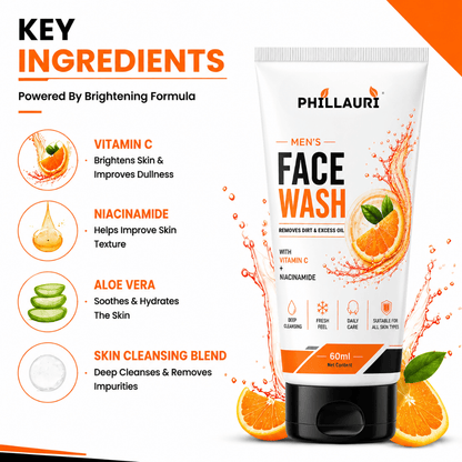 Phillauri Men's Face Wash – With Vitamin C & Niacinamide