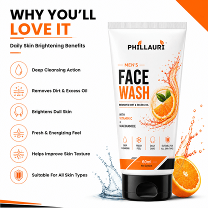 Phillauri Men's Face Wash – With Vitamin C & Niacinamide