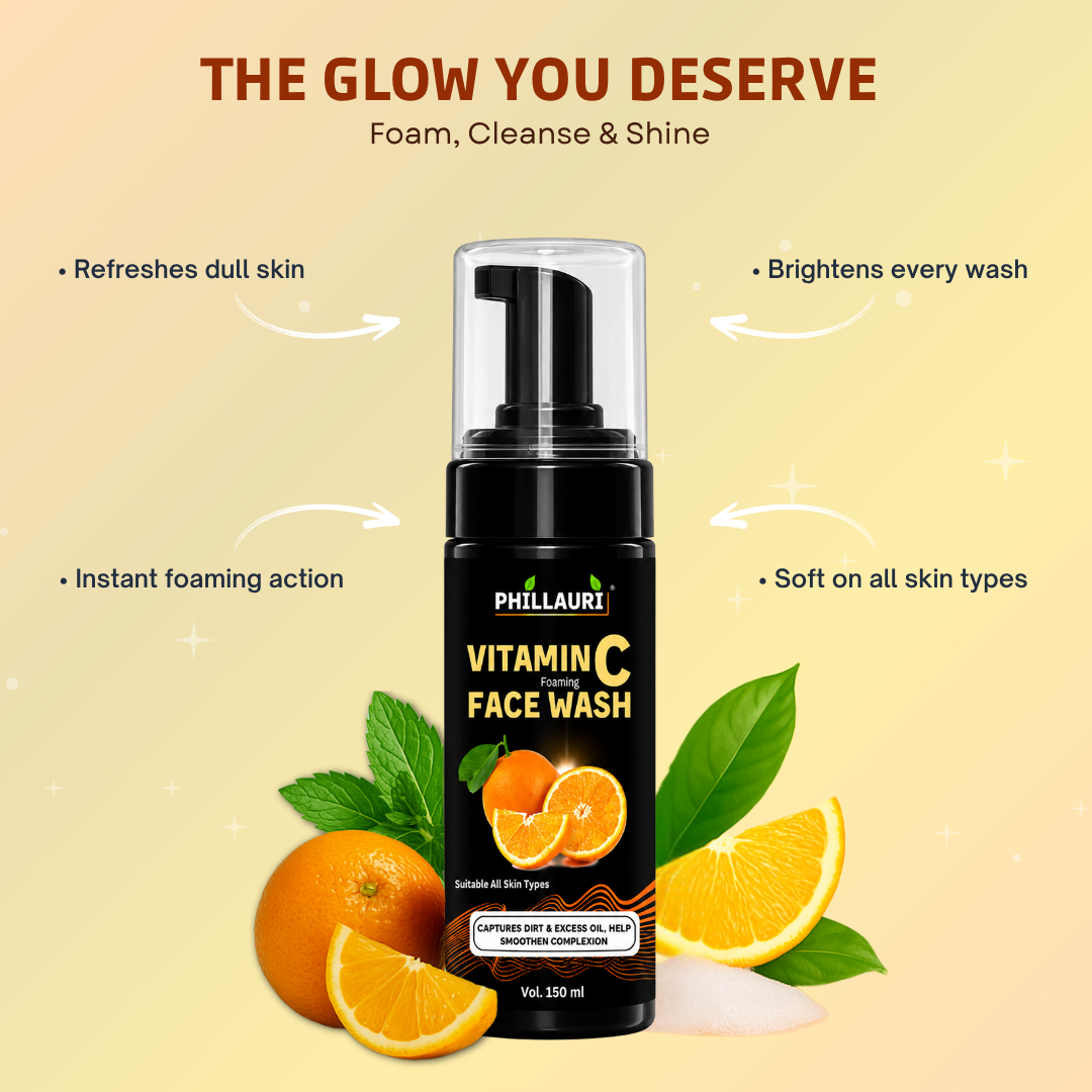 Phillauri Vitamin C Foaming Face Wash – With Aloe Vera & Green Tea