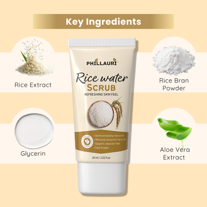 Phillauri Rice Water Scrub – Gentle Exfoliating Face & Body Scrub