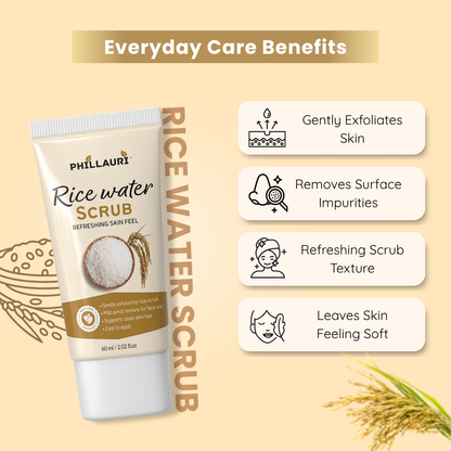 Phillauri Rice Water Scrub – Gentle Exfoliating Face & Body Scrub