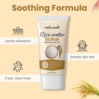 Phillauri Rice Water Scrub – Gentle Exfoliating Face & Body Scrub