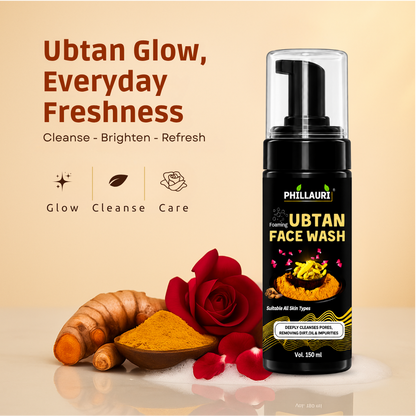 Phillauri Ubtan Foaming Face Wash - Sandalwood & Rose Flower