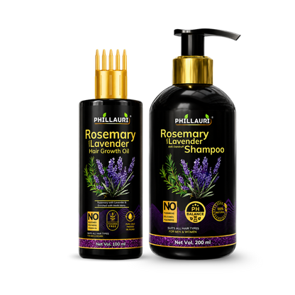 Phillauri Rosemary Lavender Hair Oil And Anti-dandruff Shampoo Combo